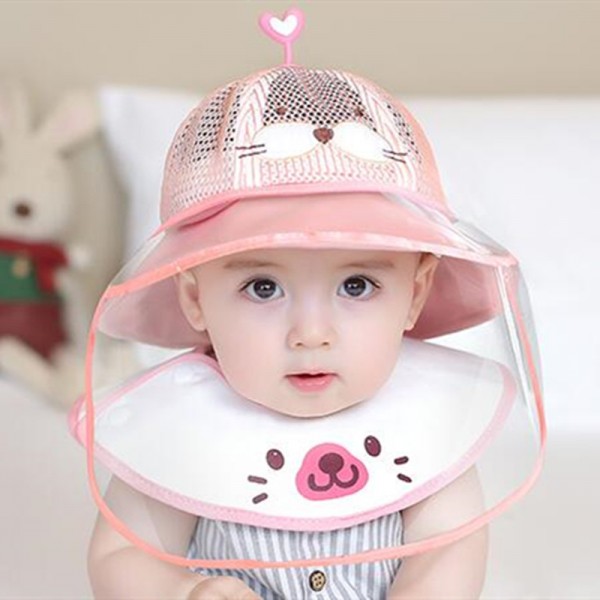 Anti spray saliva summer breathable fisherman's hat with clear face